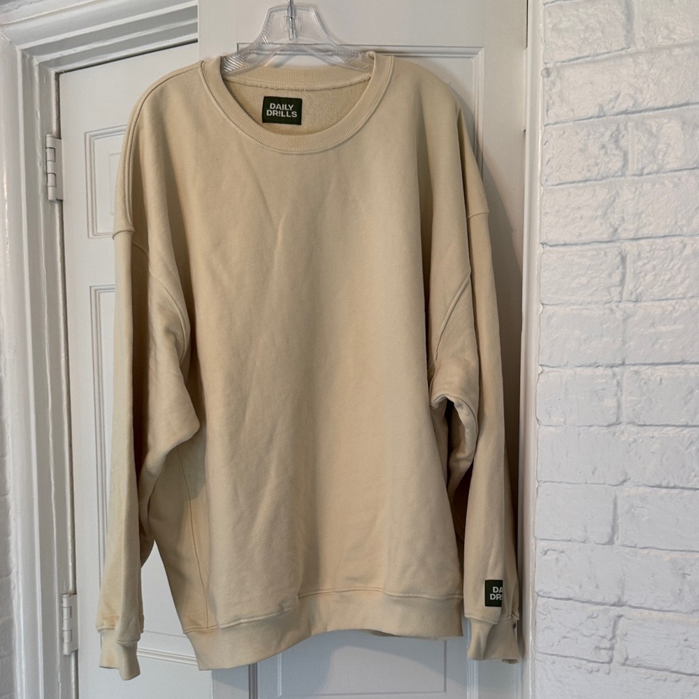 Daily Drills  Beige Crewneck Sweatshirt